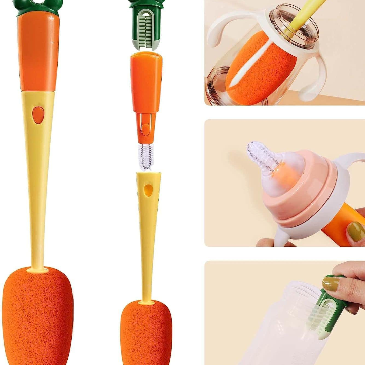 Cute Carrot Bottle Brush Set
